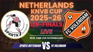 Sparta Rotterdam vs FC Volendam Live Scores | 2025-26 Netherlands KNVB Cup 1/8-Finals