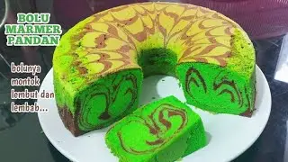 Resep bolu marmer pandan