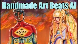 Soft Pastel Superhero Art: My Take on AI vs. Traditional