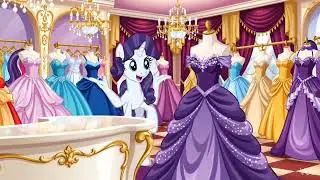 Rarity la pony mas fashionista hace vestidos hermosos