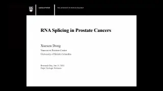 RNA splicing in Prostate Cancer