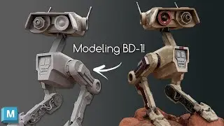 How i 3D Modeled BD-1 From Star Wars Jedi Fallen Order | Maya 3D Modeling | Hard Surface Modeling