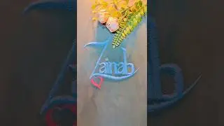 Writing Zainab with Colorful Sand | Satisfying Sand Art ASMR #Zainab #SandArt #NameArt #shorts