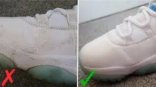 Как удалить потертости с лакированной кожи | Пример кроссовок Air Jordan 11 (ЛУЧШИЙ СПОСОБ!)