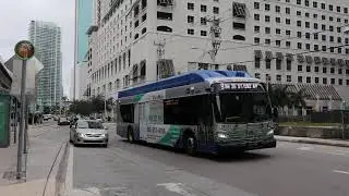 Miami-Dade Transit: SW 26 St/152 Av bound XN40 19227 Rt.8 leaving Brickell Station