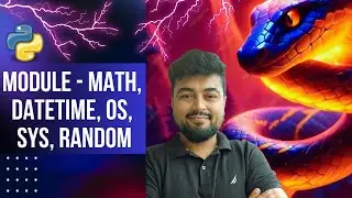 #53 Python Tutorial for Beginners | Built-in Modules | math, datetime, os, sys, random | Hindi