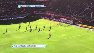 Gol Miranda. Independiente 1 Racing 0. Torneo Final 2013. Fecha 3. F&uacute;tbol Para Todos
