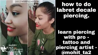 Labret decale piercing /with/ pro/ piercing/and tattoo/artist/ - #illuminatimohit