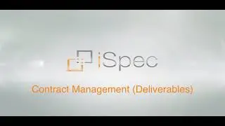 iSpec 10 Training - Contract Management (Deliverables)