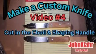 Make a Custom Knife Video #4. Creating a finger choil and finishing micarta knife handles .