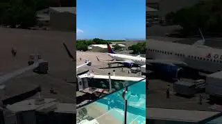 Pool inside the Punta Cana International Airport, Dominican Republic 🇩🇴 #puntacana #pool #airport