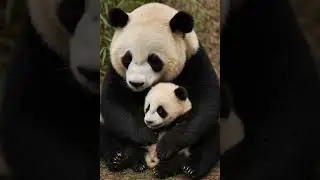 Mom & Baby Panda Sharing a Sweet Moment🐼💖#shorts #panda #cuteanimals