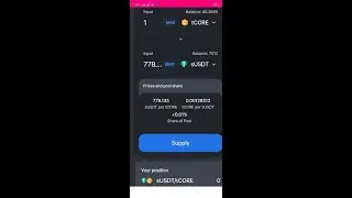 Core mining testnet price update 1 tCore=778.135 sUSDT Price updated dated 2.2.23