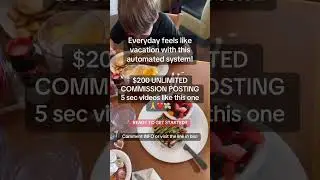 Make $200 UNLIMITED commissions Posting 5 sec Videos to TikTok & Instagram. Comment &ldquo;INFO&rdquo; #passive