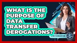 What Is The Purpose Of Data Transfer Derogations?
