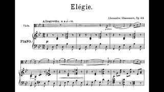 Glazunov: Elegie for Viola (piano accompaniment)