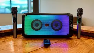 JYX Karaoke Machine Speaker with 2 Wireless Microphones