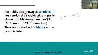 D an F block elements - Actinoids