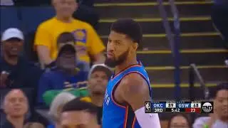 Paul George Crosses Kevin Durant Over and Hits the 3 Pointer in His Face! Warriors vs Thunder