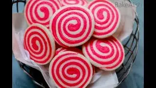 Pinwheel Cookies | Valentine's Day Sugar Cookies | Heart Cookies | Bakealish