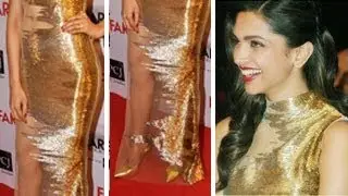 Deepika Padukone's SHOCKING transparent dress @ 59th Idea Filmfare Awards 2013