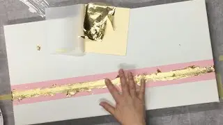 Abstrakte Acrylmalerei mit Blattgold | einfach mit Acrylfarben malen | f&uuml;r Anf&auml;nger | Lasurtechnik