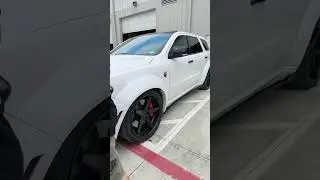 Widebody installed on Hellcat Durango #dodgedurango #widebody