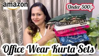 Latest Amazon Office/Work Wear Kurta Sets 2026 Under 500/- | Amazon Haul | The Indian Explorer 