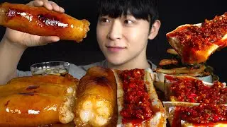 ASMR MUKBANG | 바삭 통대창 + 매운 우골수🔥