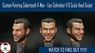 Custom Painting Realistic X-Men Sabertooth - Liev Schreiber 1/6 Scale Head Sculpt #actionfigure
