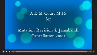 ADM Court MIS for Land Mutation Revision and Jamabandi Cancellation