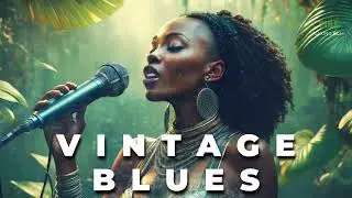 #194 Vintage Blues Music [🎙Raw Soulful Vocals ] Relaxing Night Escape l Retro Classics Style
