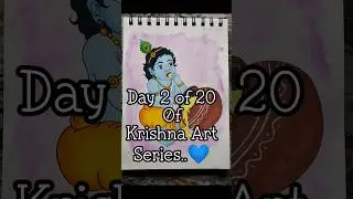 How to draw Little Krishna eating butter..💙🎨 #art #drawingideas #easy #krishna #art #challenge