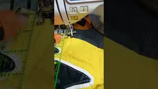 Small space ruler quilting  using compression gloves
