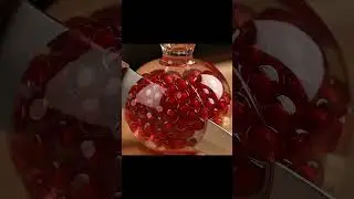✨ Cutting a Glass Pomegranate | Crystal Seeds ASMR ✨ #asmr #crystalfruit