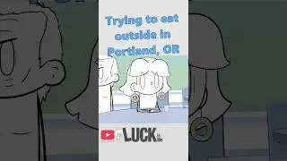 trying to eat outside in Portland, OR #animation #funny #shorts #portland