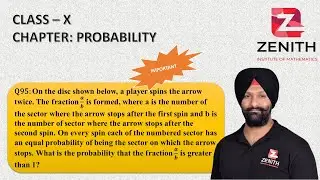 On the disc shown below, a player spins the arrow twice. The fraction 𝒂/𝒃 is formed, where a is....