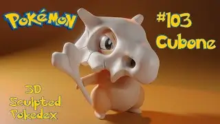 3D Pokédex Cubone # 103 Sculpt