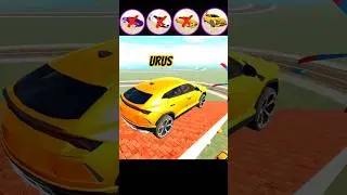 Car jumping challenge in indian bike driving 3d | Urus car win this challenge #shortsfeed #shorts