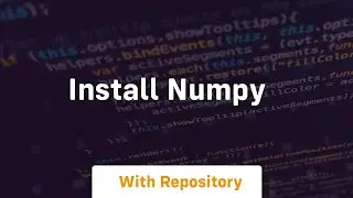 install numpy