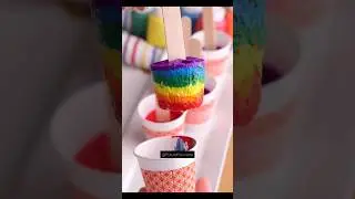 Rainbow Paint Popsicle 🌈 #shorts #diy #kids