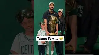 Jayson Tatum & his family pose with the Larry O&rsquo;Brien Trophy! 🏆📸|#Shorts