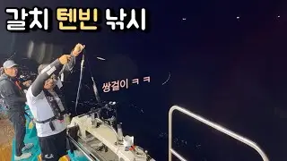 중독성 강한 갈치 텐빈 낚시 ! 갈치 회 먹방
