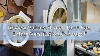 Review Voltset 4 Inch Duct Fan, Inline Ventilation Exhaust Fan, 280 CFM Duct Intake High Efficiency