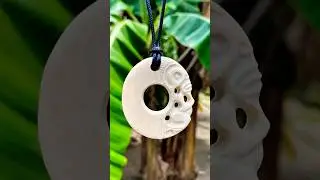 Simple. Meaningful. Hand-carved tiki in bone 🤍✨ #bonecarving #marquesan #tiki