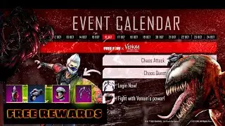 Free Fire X Venom | Venom Event Calendar | We Are Venom Streetwear | New Event Garena Free Fire