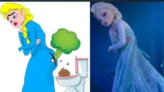 Elsa Frozen 2 - Face Her Biggest Fear - funny Drawing memes - Try not To laugh