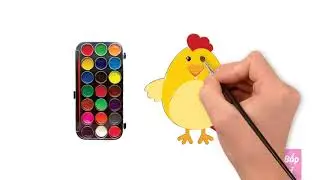 Chicken coloring pages - How to draw a chicken easy - c&aacute;ch vẽ con g&agrave;