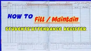 📒 Students' Attendance Register || How to Fill or Maintain SAR Register|| Full information.....
