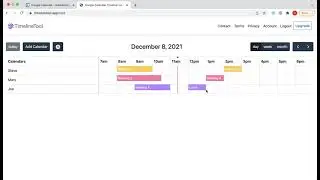 TimelineTool Google Calendar Timeline Schedule Tool